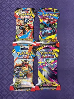 Pokemon TCG (4) Mega Evolutions Sleeved Booster Packs - Full Art Set - Image 1