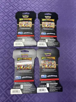Pokemon TCG (4) Mega Evolutions Sleeved Booster Packs - Full Art Set - Image 2