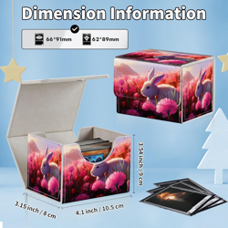 For MTG Commander Deck Box,Card Deck Box for Trading Yugioh Mtg,Fits 100 Double - Image 4