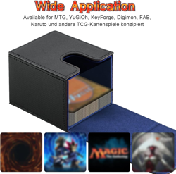 Card Deck Box for Mtg,Yugioh, Keyforge, Digimon FAB Card Storage Box Fits 230+ S - Image 4