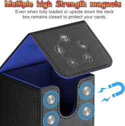 Card Deck Box for Mtg,Yugioh, Keyforge, Digimon FAB Card Storage Box Fits 230+ S - Image 5