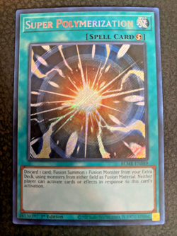Super Polymerization BLMR-EN089 Secret Rare 1st Edition LP Yu-Gi-Oh Card - Image 1