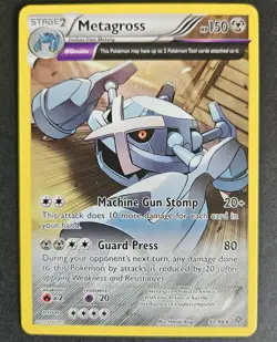Metagross 50/98 2015 XY Ancient Origins Pokemon Card Rare Full Art Non Holo LP - Image 1
