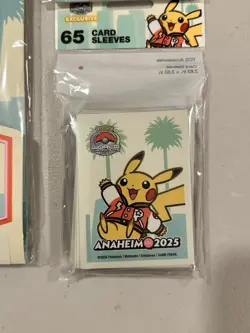 Pokemon World Championships 2025 Pikachu Lanyard, Toedscool Pin & Card Sleeves - Image 4