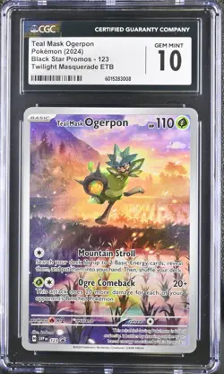 CGC 10 - Teal Mask Ogerpon 123 - Sv: Scarlet & Violet Promo Cards Holo - Image 1