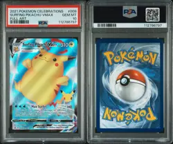 PSA 10 Surfing Pikachu Vmax 009/025 Celebrations Classic Collection Pokemon Card - Image 2