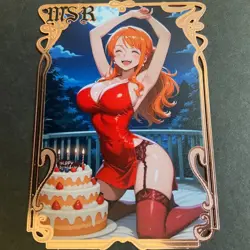 Goddess Story Gold METAL Card - Serial Number #/200! Anime Waifu Nami Girl - Image 1