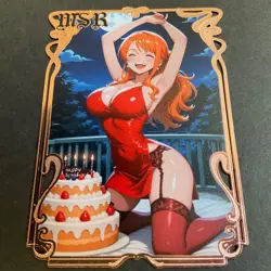 Goddess Story Gold METAL Card - Serial Number #/200! Anime Waifu Nami Girl - Image 4