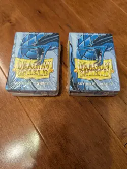 2 lot Dragon Shield Card Sleeves Sky Blue Matte Japanese Size 60 CT Unopened new - Image 1