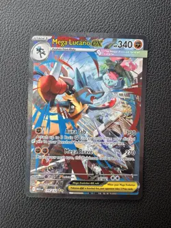 Mega Lucario Ex Alternate Art 179/132 Mega Evolution Secret Rare Pokemon Card - Image 1