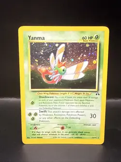 Pokemon Yanma Neo Discovery Swirl 17/75 Holo Rare Pokemon TCG Card - Image 2