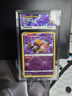 Ace 9 Radiant Alakazam Silver Tempest Holo 059/195 English Pokemon Card - Image 1