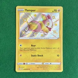 Pokemon TCG Shining Fates Yamper #SV039/SV122 Shiny Holo Rare Card NM Condition - Image 1
