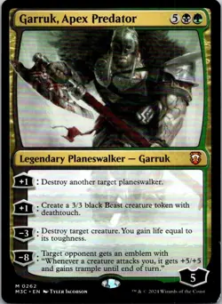 Magic the Gathering HP Garruk, Apex Predator Modern Horizons 3 Commander MTG - Image 1