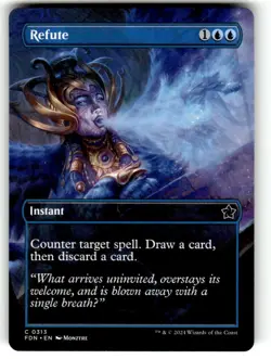 Refute (Borderless) Foundations Regular MTG - Image 1