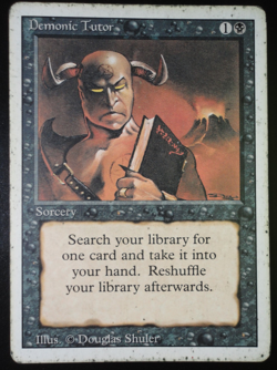 Demonic Tutor Revised MP Moderately Played MTG Magic the Gathering - Image 1