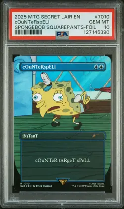 2025 MAGIC THE GATHERING SECRET LAIR DROP 7010 cOuNTeRspELl FOIL PSA 10 LABEL SP - Image 1