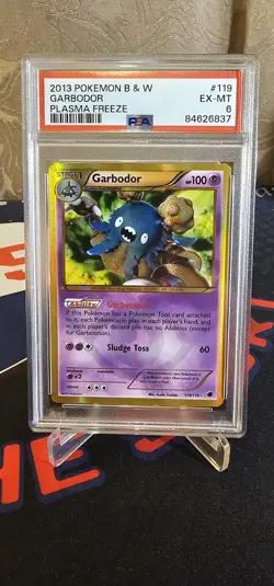 2013 Pokemon Black & White Plasma Freeze Garbodor Secret Rare 119/116 PSA 6 - Image 1