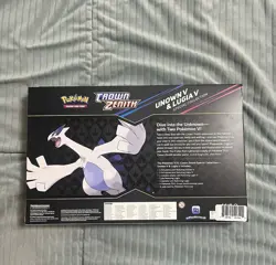 Pokemon Unown & Lugia V Special Collection Sealed Crown Zenith Box Pin & 5 Packs - Image 3