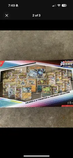 Pokemon Prismatic Evolution Lucario & Tyranitar EX Premium Collection BRAND NEW - Image 2