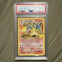 Pokemon Charizard Celebrations Classic Coll. Base Set Holo Rare #4 PSA 10 - Image 1