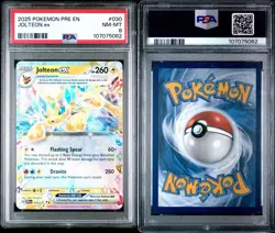 POKEMON PRE EN-Prismatic Evolutions - #030 JOLTEON EX - PSA 8 MINT - Image 1