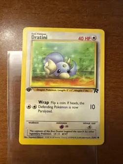 1st Edition Pokemon TCG #147 Dratini Team Rocket Set 53/82 - Image 1