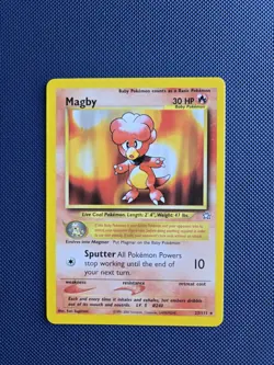 Pokemon TCG: Neo Genesis (2000) Unlimited Magby Rare 23/111 Vintage Near Mint - Image 1