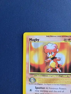 Pokemon TCG: Neo Genesis (2000) Unlimited Magby Rare 23/111 Vintage Near Mint - Image 2