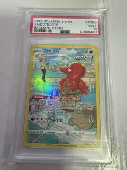 2022 Pokemon SWSH Octillery Full Art Brilliant Stars TG03/TG30 PSA 9 NM-MT - Image 1