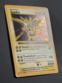 Pokemon Zapdos 16/102 Holo Shadowless Base Set MP - Image 2