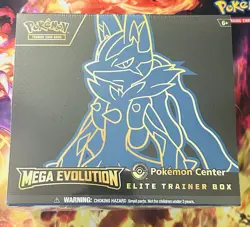 Pokemon TCG Mega Evolution Pokemon Center Lucario ETB - In Hand - Ready To Ship - Image 1