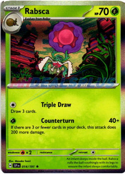 NM Pokemon Rabsca - SV08: Surging Sparks (SV08) 014 Holo Rare - Image 1