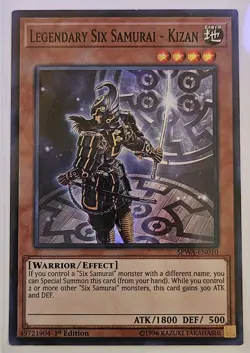 Yu-Gi-Oh! Legendary Six Samurai - Kizan [SPWA-EN010] Super Rare 1st Edition NM - Image 1