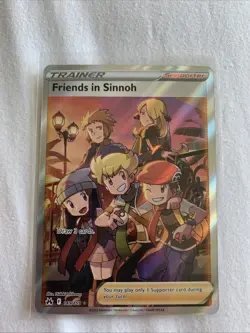 Pokemon TCG Crown Zenith Trainer Friends in Sinnoh Holo Ultra Rare Card 149/159 - Image 1