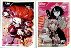 Neon City & River City Girls #120 #368 Limited Run Trading Card Silver New Mint - Image 1