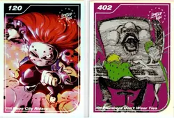 Neon City Riders & Plumbers #120 #402 Limited Run Trading Card Silver New Mint - Image 1