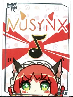 MUSYNX Limited Run Games Silver Trading Card #242 New No Creases or Tears - Image 1
