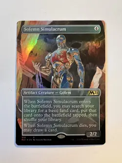 Solemn Simulacrum - FOIL BORDERLESS Alternate Art - MTG Core Set 2021 - NM - Image 1