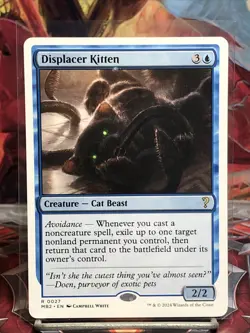 Displacer Kitten (Non-foil) [White Border] Mystery Booster 2 0027 Rare MTG - Image 1