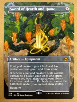 MTG 1x BORDERLESS Sword of Hearth and Home # 324 Modern Horizons 2 Magic x1 NM - Image 1