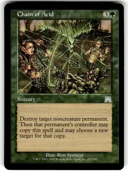 Chain of Acid Onslaught Green Sorcery Magic MTG English Regular - Image 1
