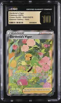 GARDENIA'S VIGOR Crown Zenith Holo Trainer Gallery #GG61 CGC 10 Pristine Pokemon - Image 1