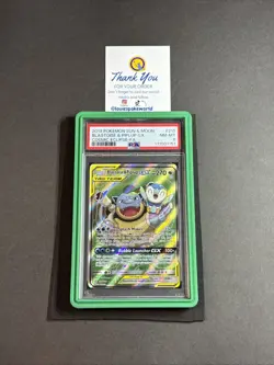 Blastoise & Piplup GX PSA 8 Alternate Full Art #215/236 Pokemon 2019 + Guard 🟩 - Image 2