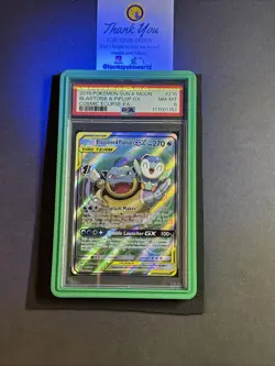 Blastoise & Piplup GX PSA 8 Alternate Full Art #215/236 Pokemon 2019 + Guard 🟩 - Image 3