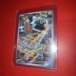 Pokemon TCG - 2025: Destined Rivals Set Rotom 197/182 Full Art Illustration NM - Image 1