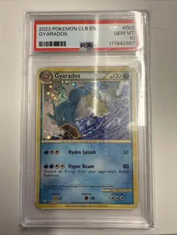 2023 Gyarados 007/034 Pokemon Classic Collection CLB Holo Pokemon Card PSA 10 - Image 1