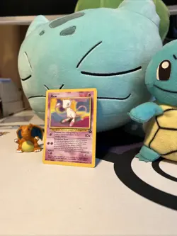 Mew #8 WOTC Black Star LP-MP NON-holo League Promo Pokemon Card - Image 1