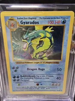 Pokemon 1999 SHADOWLESS Base #6 Gyarados holo rare BGS 9 MINT LOW POP - Image 2
