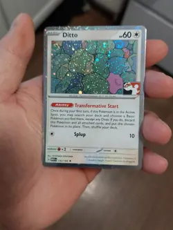 Pokemon TCG Ditto 132/165 Prize Pack 6 151 Cosmos Holo DOUBLE SWIRL NM/LP 💫💫 - Image 1